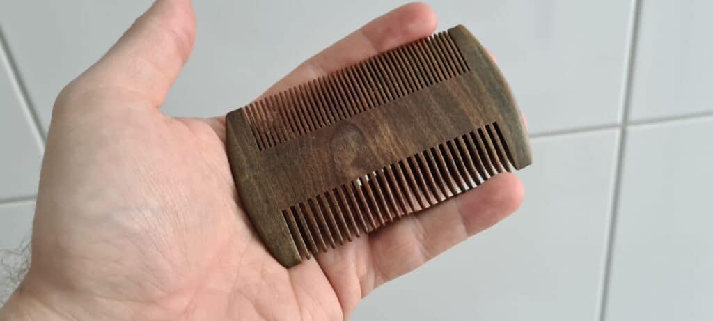 my wooden beard comb