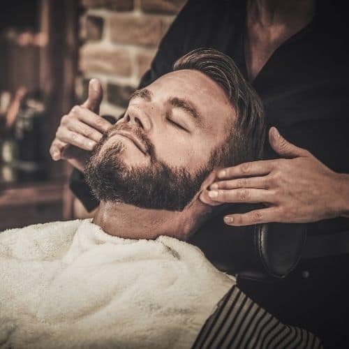 barber with man in chair